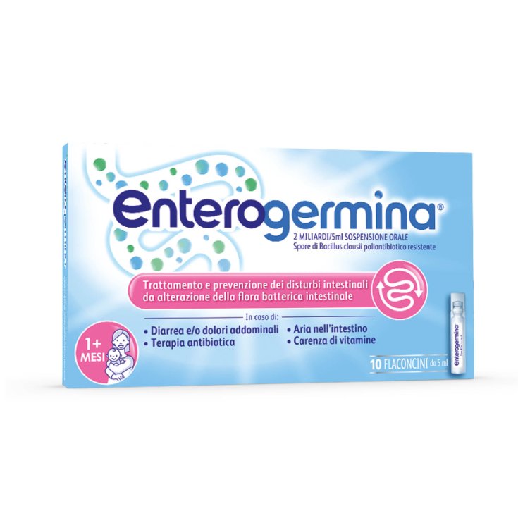 Enterogermina 2 Miliardi Sospensione Orale 10 Flaconcini x5ml