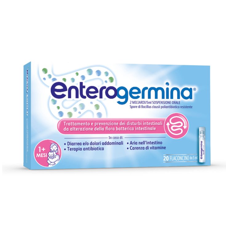 Enterogermina 2 Miliardi Sospensione Orale 20 Flaconcini x5ml