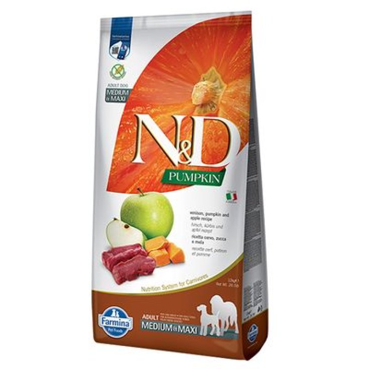 Natural & Delicious Pumpkin Grain Free Adult Medium & Maxi con Cervo, Zucca e Melograno - 12KG