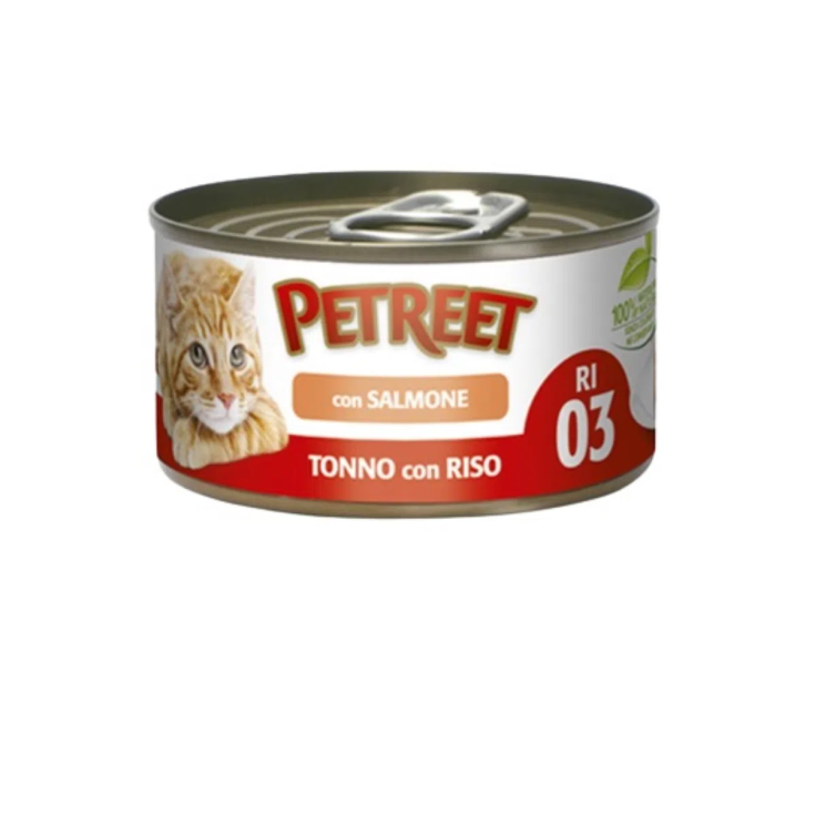 PETREET TONNO RISO CALAM85G