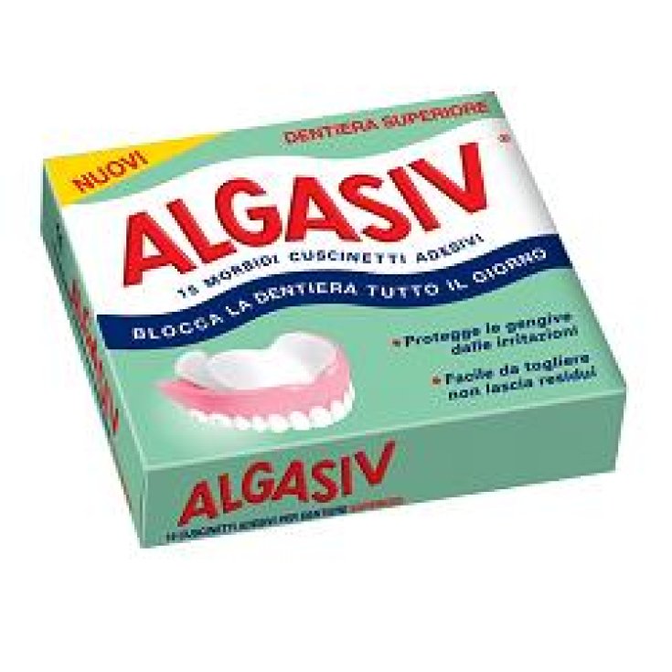 Dentiera Superiore Tripla Azione Algasiv® 15 Cuscinetti Adesivi