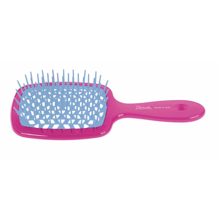 Janeke Spazzola Superbrush Bicolore rosa blu