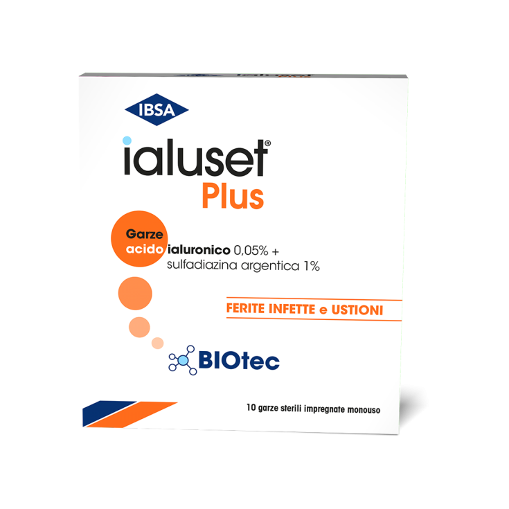 Ialuset Plus IBSA 10 Garze Medicate 10x10cm