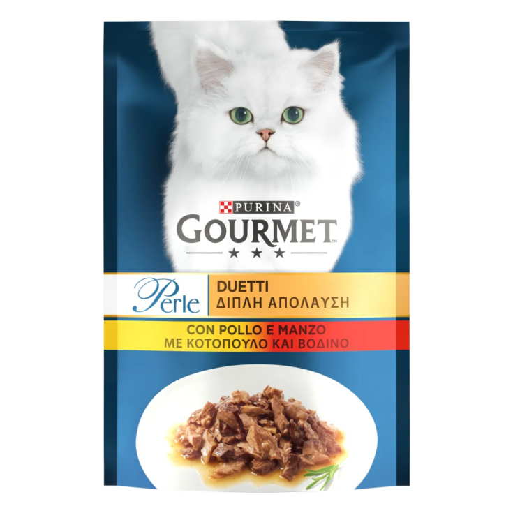 Gourmet Perle Duetti con Manzo e Pollo - 85GR