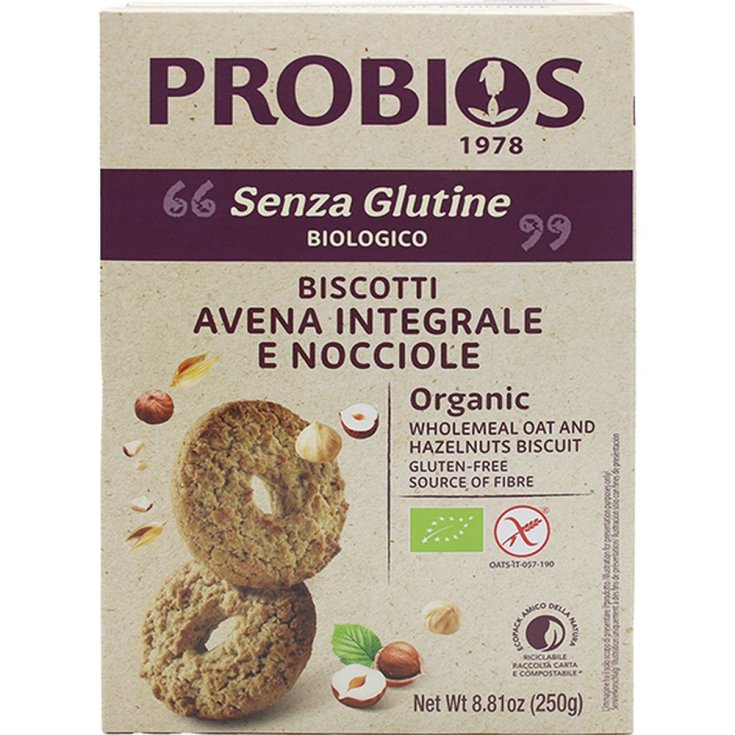 Altri Cereali Biscotti All'Avena E Nocciole Probios 250g