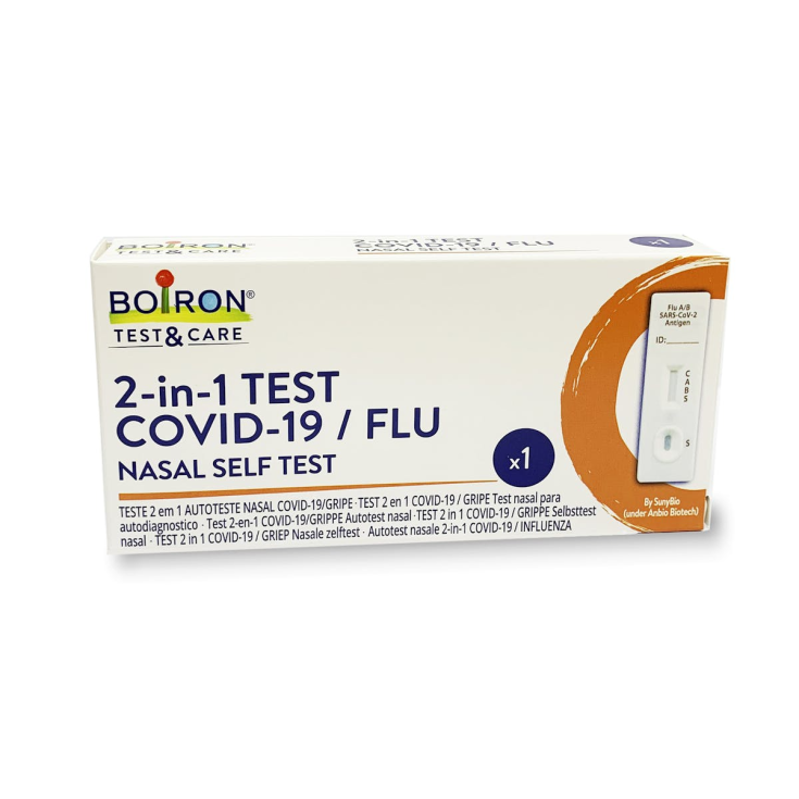 2-in -1 Covid 19/Flu Boiron 1 Self Test Nasale