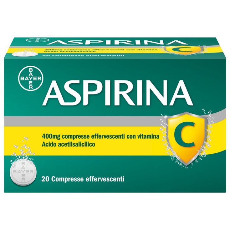 Aspirin C 400mg + 240mg Bayer 20 Effervescent Tablets
