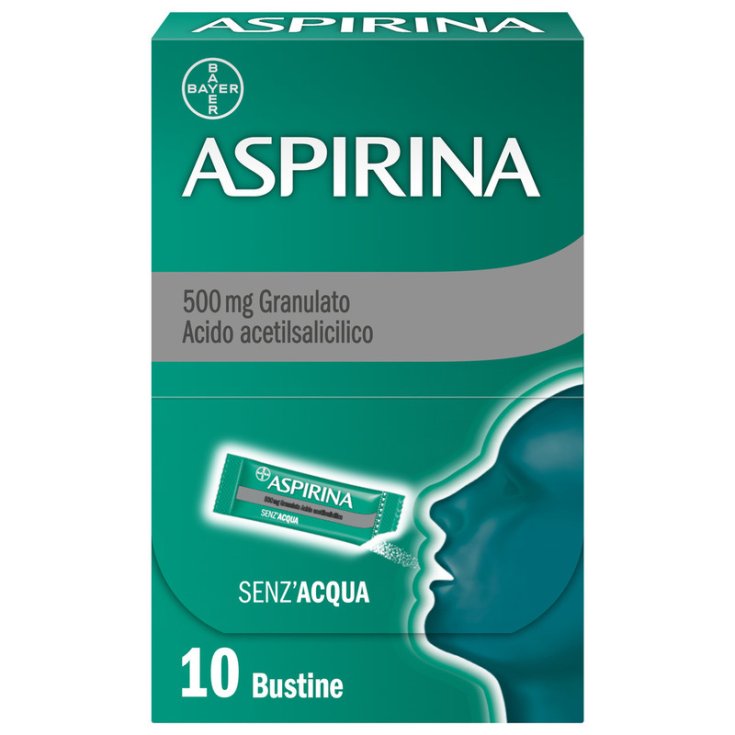 Aspirina in Granuli 500mg Senza Acqua per Mal di Testa e Dolore 10 Bst