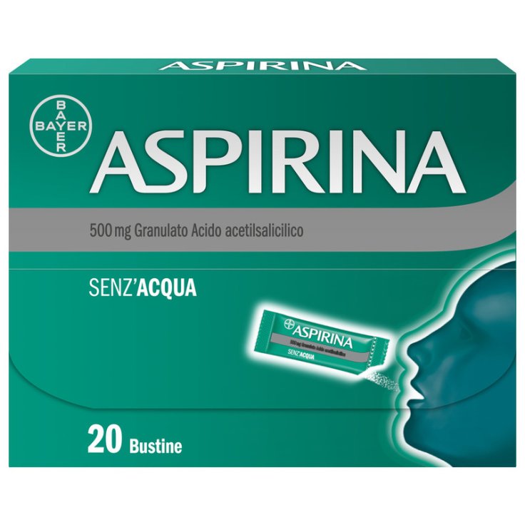 Aspirina in Granuli 500mg Senza Acqua per Mal di Testa e Dolore 20 Bst