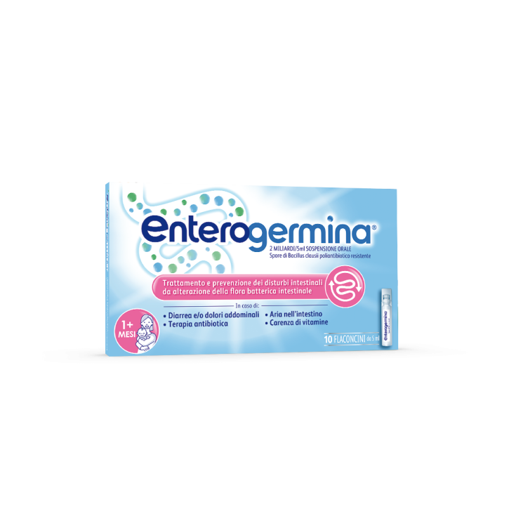 Enterogermina 2 Miliardi Sospensione Orale 10 Flaconcini x5ml