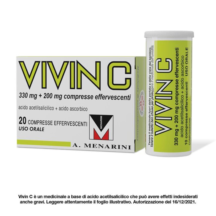 Vivin C 330mg + 200mg Menarini 20 Effervescent Tablets
