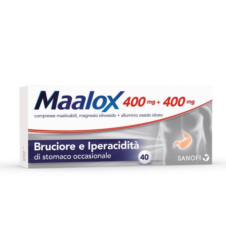 Maalox 400mg + 400mg Dispositivo Medico 40 Compresse Masticabili