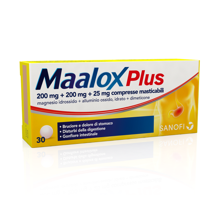 Sanofi Maalox Plus Medical Device 30 Chewable Tablets