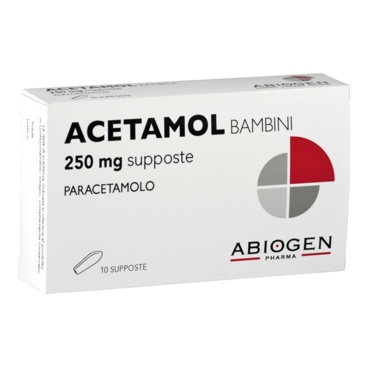 Acetamol Bambini 250mg Abiogen 10 Supposte 