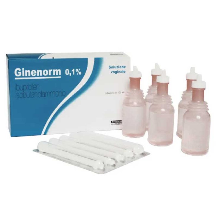 Ginenorm 0,1% Soluzione Vaginale Aesculapius Farmaceutici 5 Flaconi 100ml