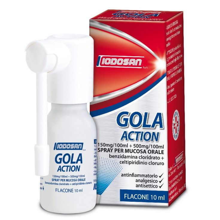 Iodosan Gola Action 0,15%+0,5% Spray Flacone 10ml