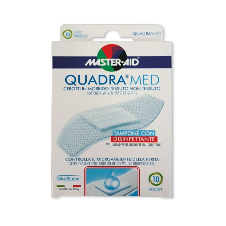 Quadra Med&reg; Cerotti In Morbido Tessuto Non Tessuto Super 86x39mm Master-Aid&reg; 10 Pezzi