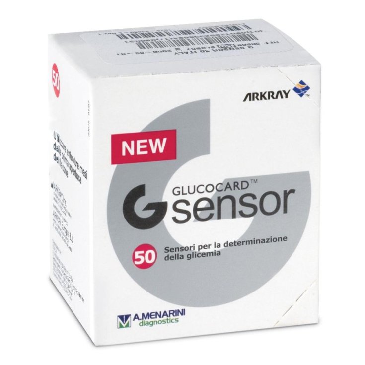 Glucocard G Sensor Arkray A.Menarini Diagnostics 50 Sensori