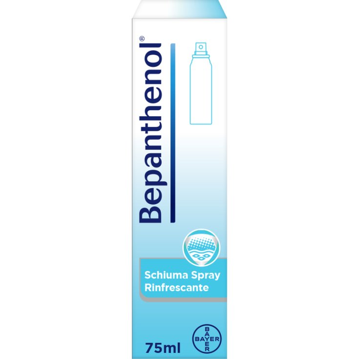 Bepanthenol Spray Schiuma Rinfrescante Ustioni e Scottature 75ml