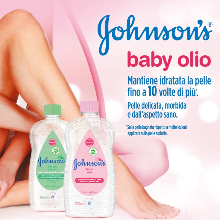 Johnson's Baby Olio, Pelli Delicate, Idratante Corpo, 300ml
