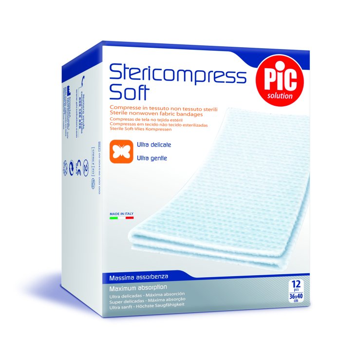Stericompress Soft 36x40cm Compresse in TNT Sterili PIC 12 Pezzi