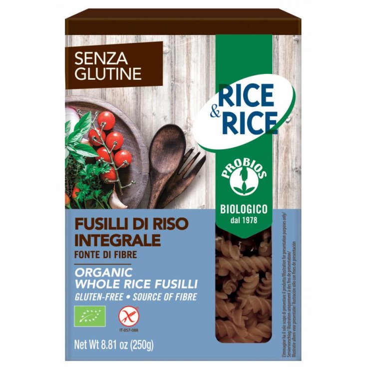 Rice&Rice Fusilli Di Riso Integrali Probios 250g