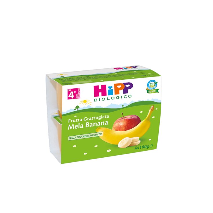 Frutta Grattugiata Mela Banana HiPP 4x100g - Farmacia Loreto