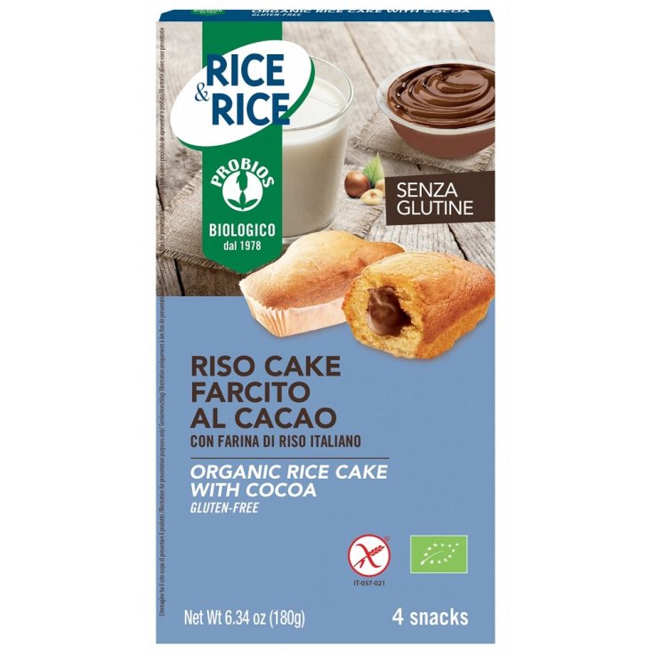 Riso Cake Farcito al Cacao Rice&Rice 180g