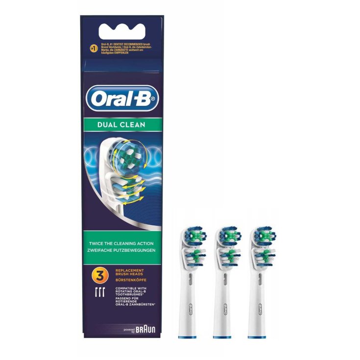 Oral-B Cross Action Testine Spazzolino Elettrico, Confezione da 8 pezzi,  con Tecnologia CleanMaximise, Pacco adatto alla buca delle lettere Bianco