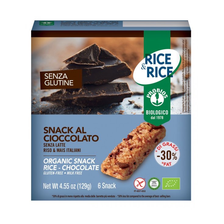 Rice&Rice Snack Di Riso Al Cioccolato Probios 129g