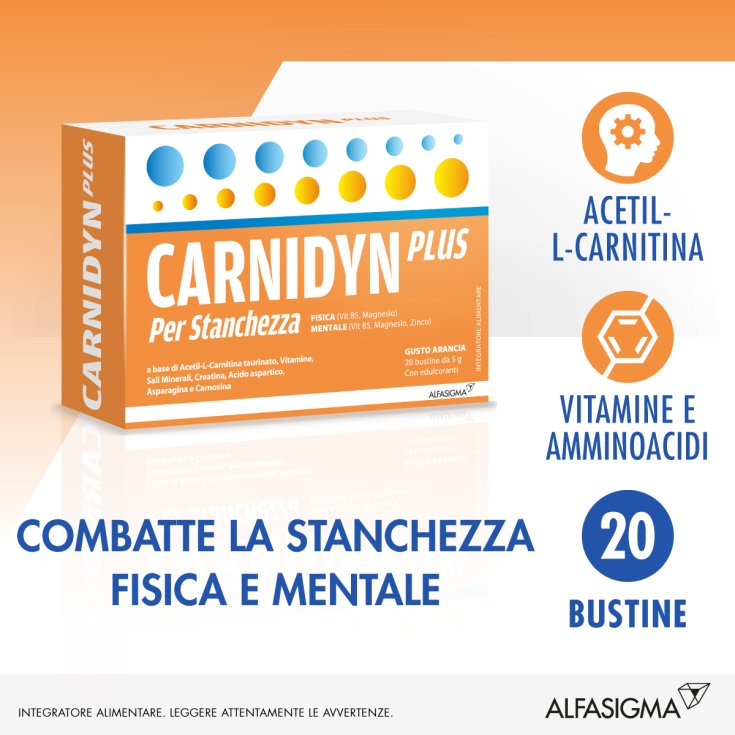 Carnidyn Plus Alfasigma 20 Bustine Arancia
