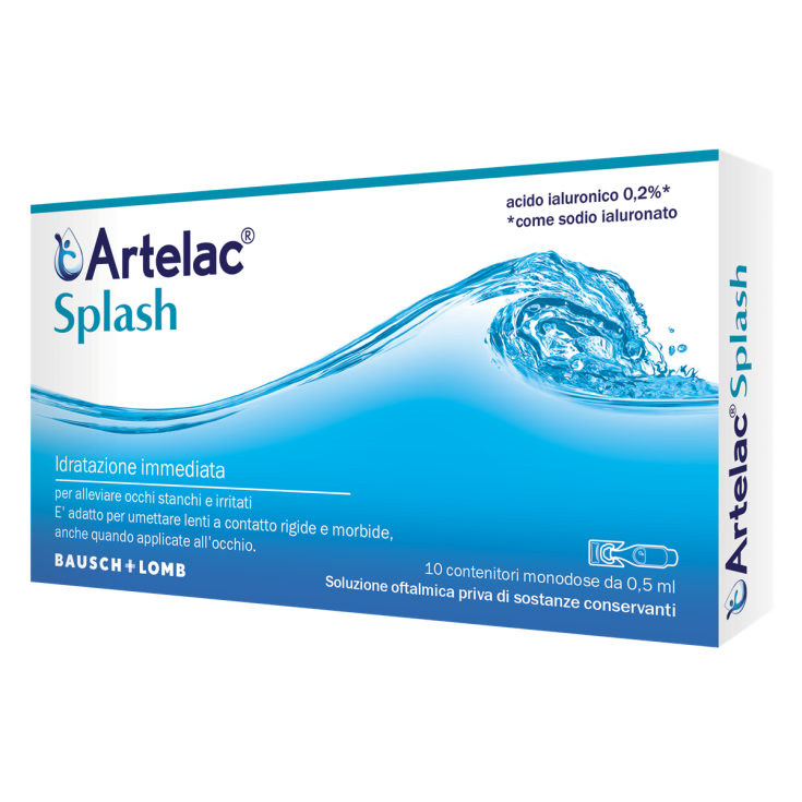 Baush + Lomb Artelac Splash Gocce Oculari 10 Flaconcini Monodose 0.5ml