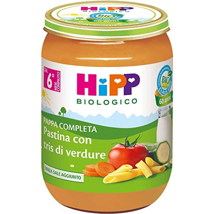 Pappa Completa Pastina con Tris di Verdure HiPP Biologico 190g