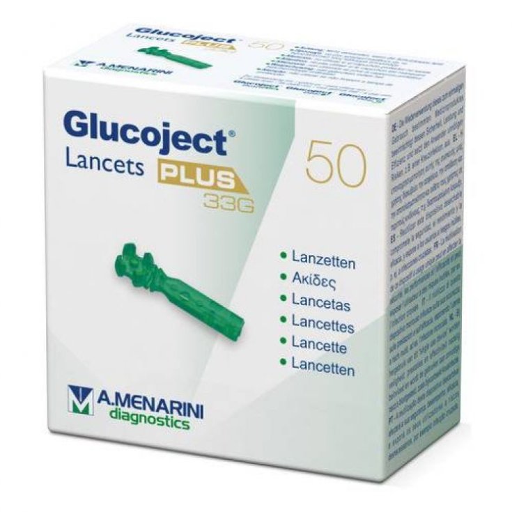 Glucoject Lancets PLUS 33G A.Menarini Diagnostics 50 Lancette