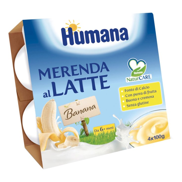 HUMANA Merenda al latte banana 4x100 gr - Bimbostore