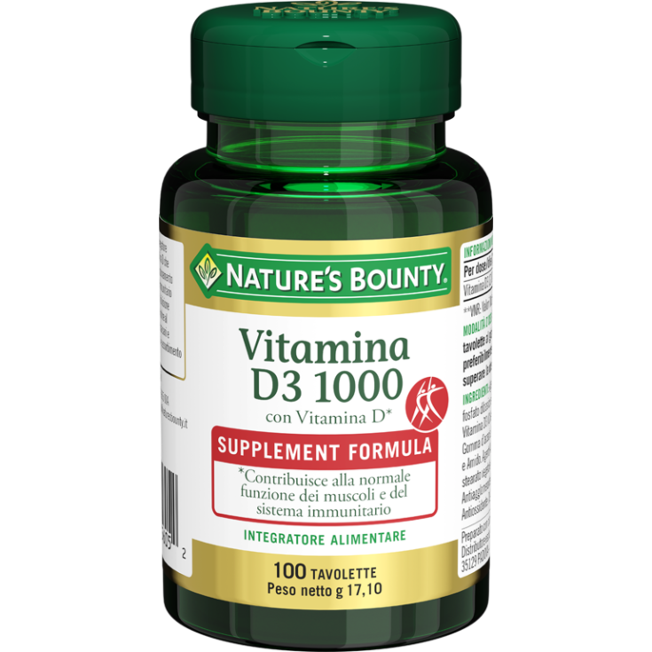Vitamina D3 1000 Nature’s Bounty 100 Tavolette