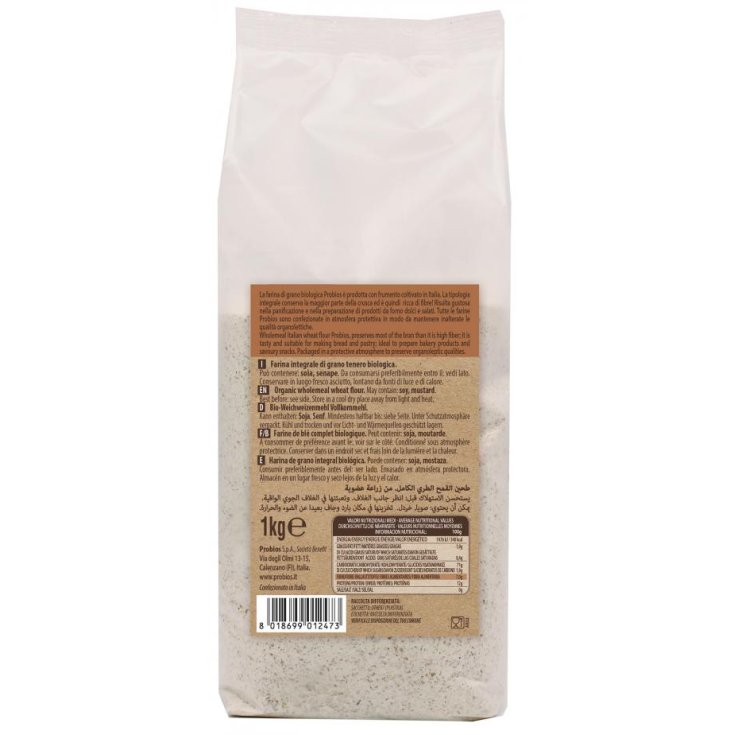 Farina Integrale di Grano Tenero Bio - Fior di Loto, 1kg