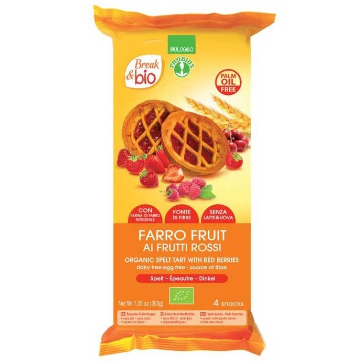 Breack&Bio Farro Fruit Frutti Rossi Probios 4x50g