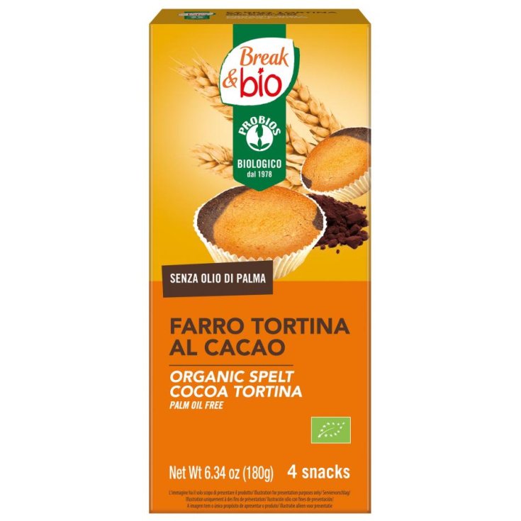 Break&Bio Farro Tortina Al Cacao Probios 4x45g