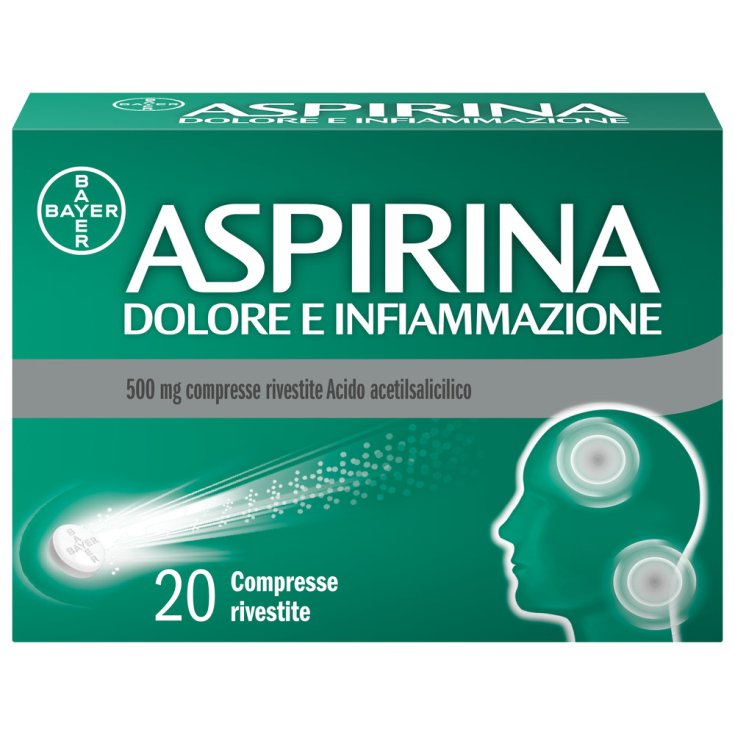 Aspirina Dolore e Infiammazione 500mg per Dolori Muscolari 20 Cpr