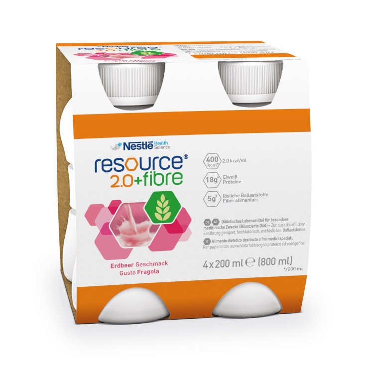 Resource 2,0+Fibre Fragola Nestlé Health Science 200ml