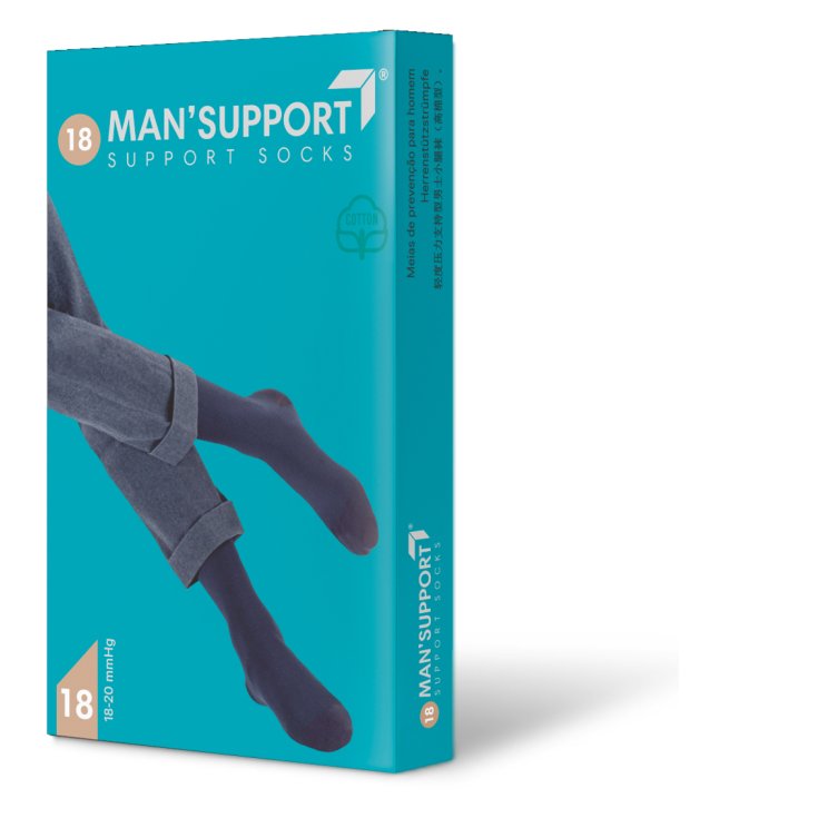 Man Support Cotton 18 Gambaletto Blu 3 GloriaMed®