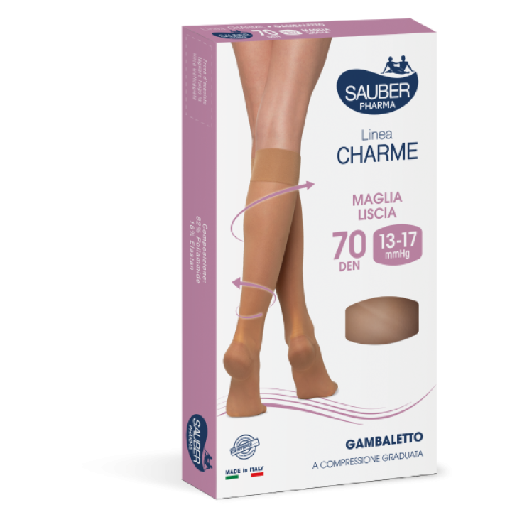 Linea Charme 70D Gambaletto Beige 2 Sauber 1 Paio