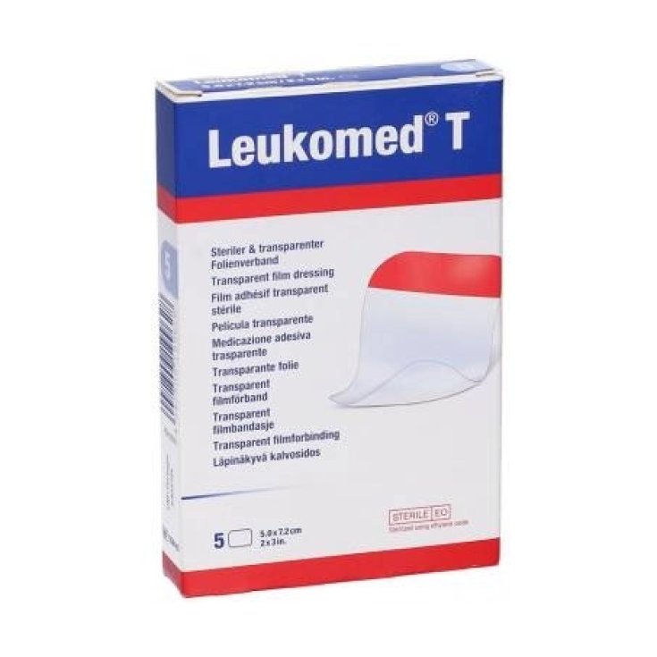 Medicazione Adesiva Trasparente 7,2 x 5cm Leukomed T 5 Pezzi