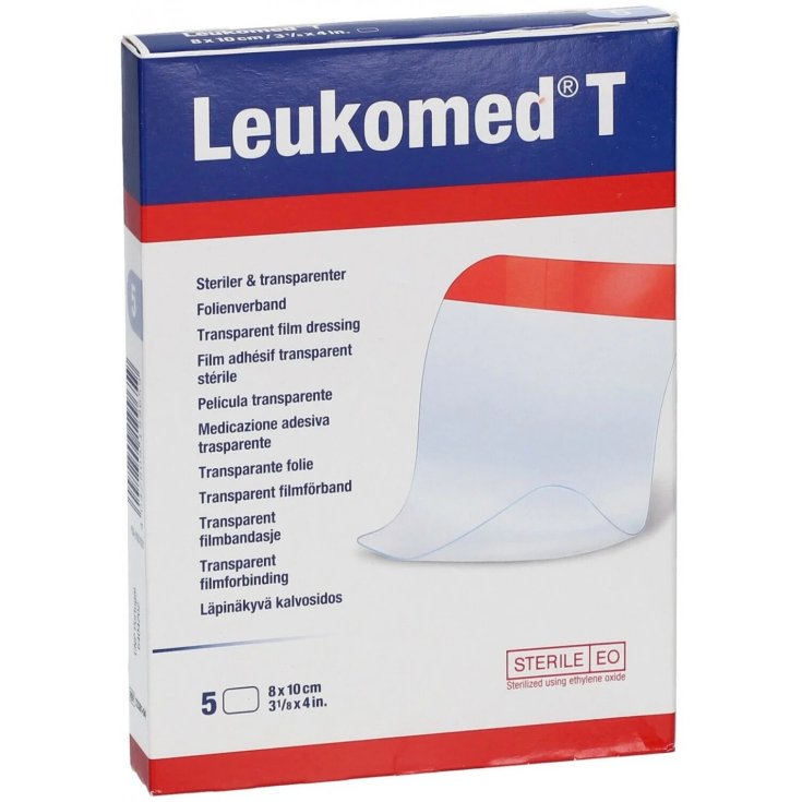 Medicazione Adesiva Trasparente 8 x 10cm Leukomed T 5 Pezzi