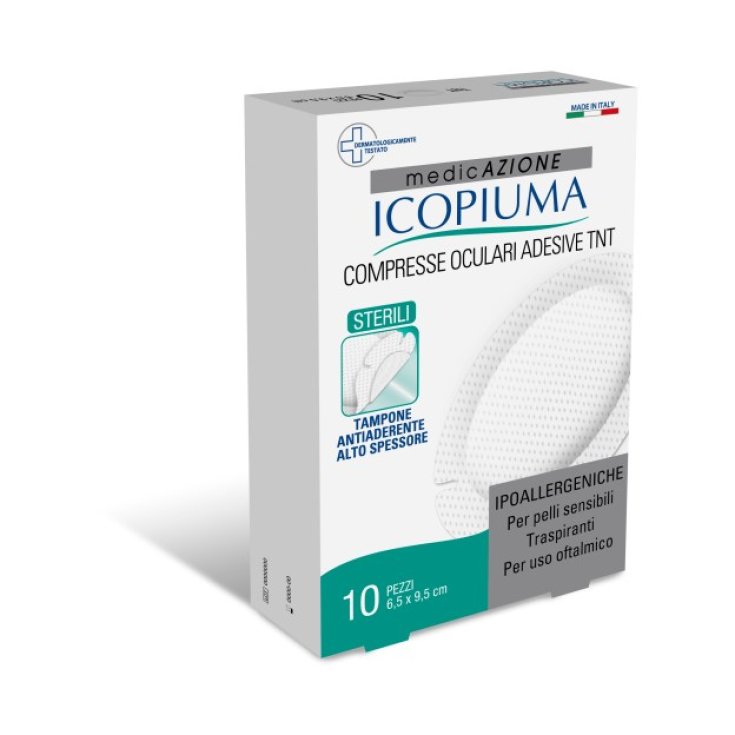 Icopiuma Compresse Oculari Sterili Adesive in TNT 10Pezzi