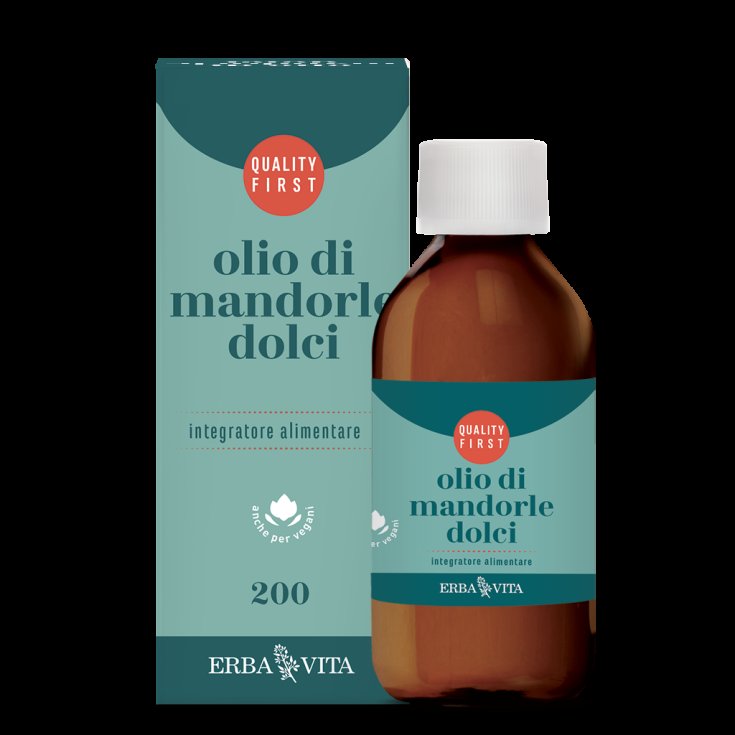 Olio Mandorle Dolci Erba Vita 200ml - Farmacia Loreto