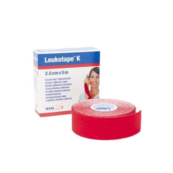 Tape Neuromuscolare Rosso 2,5cm x 5m Leukotape K