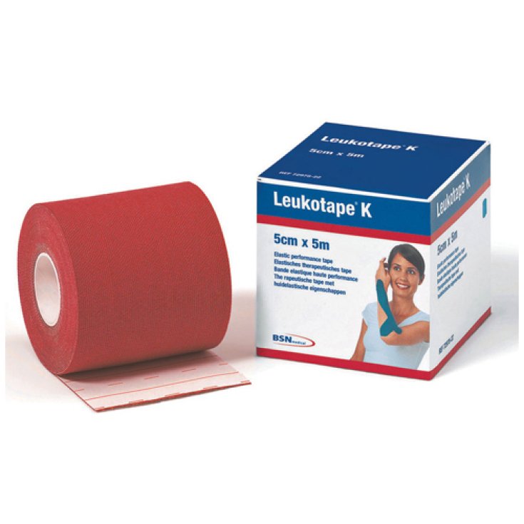 Tape Neuromuscolare Rosso 5cm x 5m Leukotape K