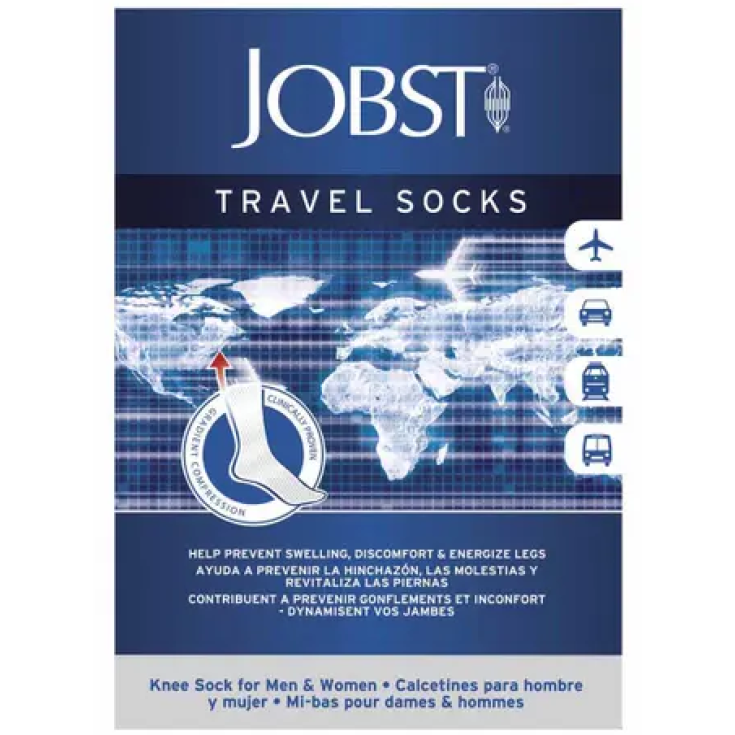 Travel Socks Men & Women Gambaletto Nero M Jobst 1 Paio